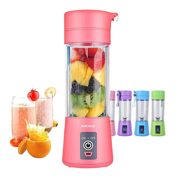 SHERICE USB Chargeable Juicer Blender 6 Blades 380ml