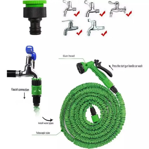 Magic Hose Set 100Ft - Flexible Water Pipe - 100 ft magic